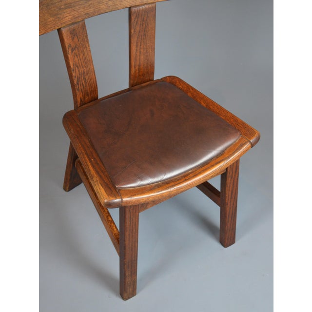 Vintage Brutalist Oak Dining Chairs, 1960s, Set of 4 For Sale - Image 6 of 18