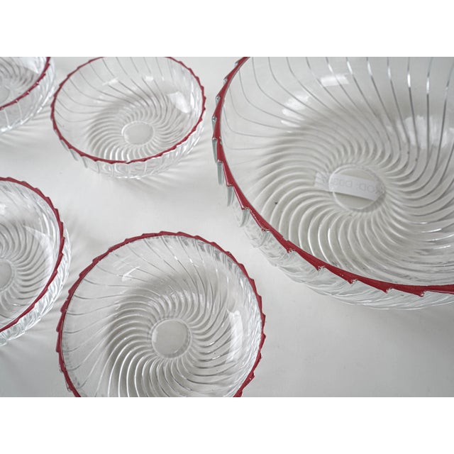 Vintage Italian Glass Salad Bowls, 1970s, Set of 5 For Sale - Image 6 of 7