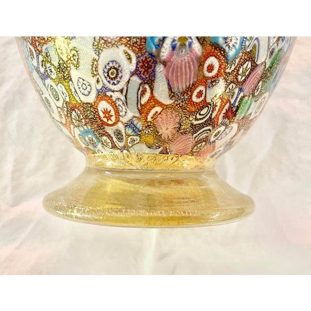 Murano Vintage Vessaria Vr Millefiori Murano Glass Vase For Sale - Image 4 of 5