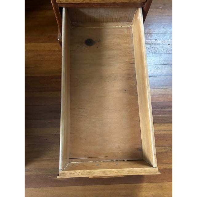 Rare Antique Oak S-Curve Roll Top Desk by Myrtle Desk With Vintage Pioneer Manufacturing Oak Desk Chair For Sale - Image 13 of 18