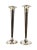 A stunning pair of extra tall, yet well balanced silver and bronze candle holders. These are really beautiful. The silver...