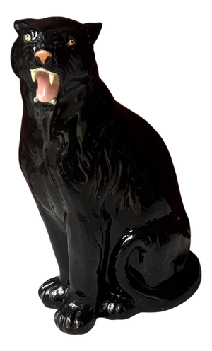 Italian Artist, Black Panther, 1960s, Terracotta