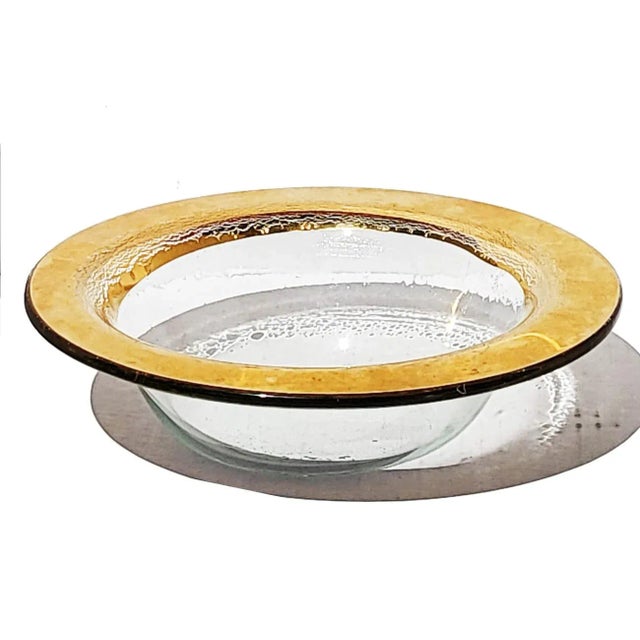 1980s Vintage Annieglass "Roman Antique Gold" Bowl For Sale - Image 5 of 11