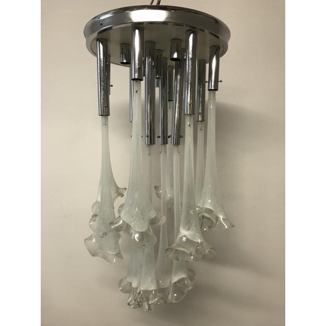 Mid-Century Murano Flower Pendant For Sale - Image 13 of 13