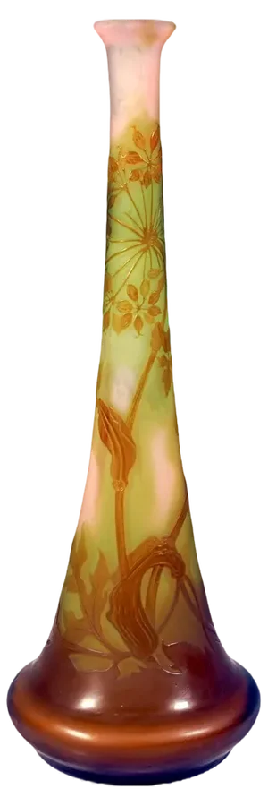 Large Art Nouveau French Cameo Vase by Émile Gallé, 1904