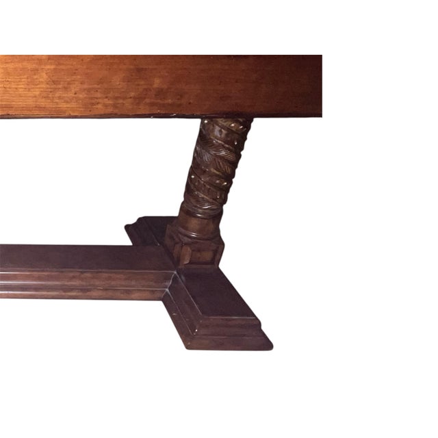 Traditional Italian Sherrill Wooden Dining Console Table For Sale - Image 3 of 12