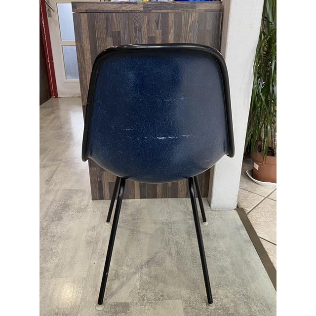 DSX Chair in Blue Fiberglass by Charles and Ray Eames for Herman Miller, 1950s For Sale - Image 6 of 18