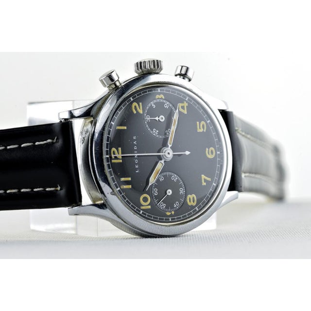 Black Swiss Chronograph Leonidas, 1950 For Sale - Image 8 of 15