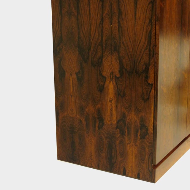 Large Vintage Wardrobe with Drawers in Rosewood, 1960s For Sale - Image 10 of 12