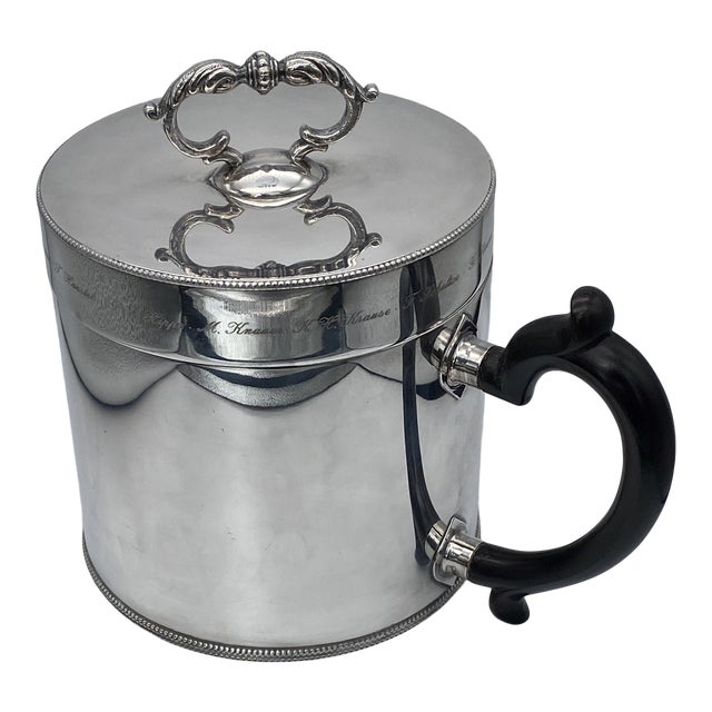 Valenti of Spain Engraved Silver-Plated Ice Bucket For Sale