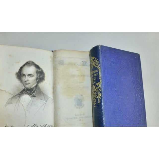 Here's a lovely, antique pair of Nathaniel Hawthorne's 'Twice Told Tales. books, complete in Two Volumes. The small Pocket...