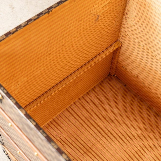 Antique Malle Haute Trunk in Damier Canvas by Louis Vuitton for Louis Vuitton, France, 1900s For Sale - Image 15 of 18