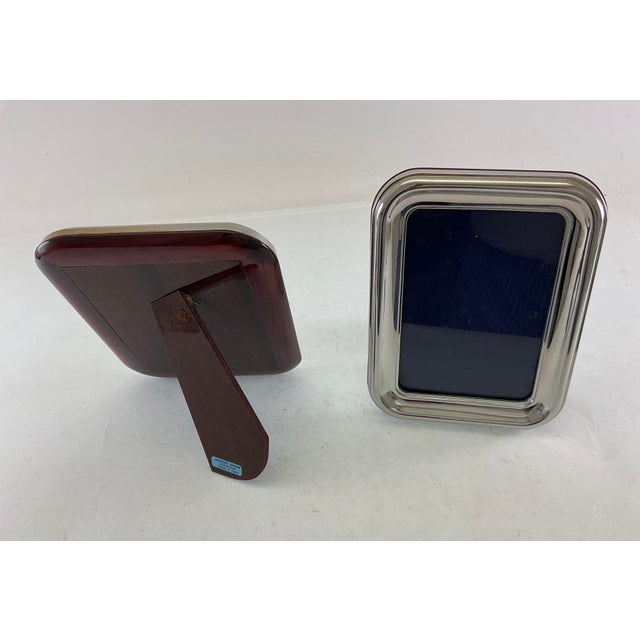 1970s Quality Tarnish-Proofed Silver Plated Photo Frame, Wide Plain For Sale - Image 5 of 14
