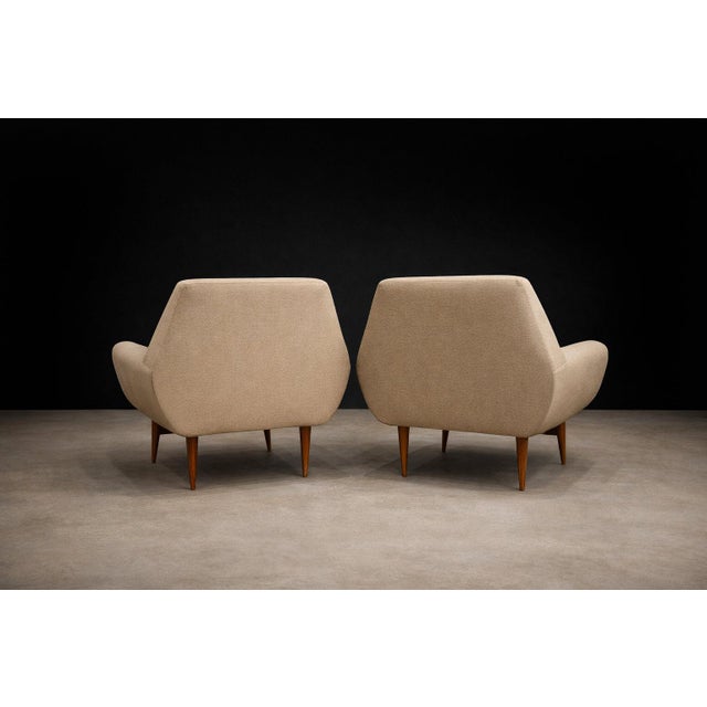 Pair of Brazilian Modern Caviúna Wood Lounge Chairs, Brazil, 1950s For Sale - Image 9 of 12