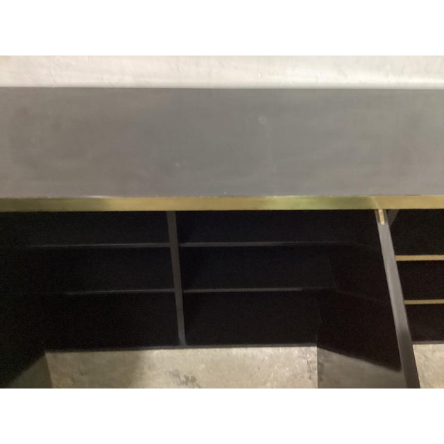 Black Black Lacquered and Brass Sideboard from Mario Sabot, Italy, 1970s For Sale - Image 8 of 18
