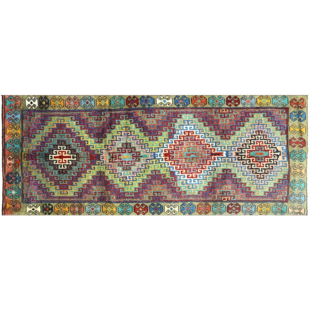 Textile 1960s Turkish Oushak Runner For Sale - Image 7 of 7