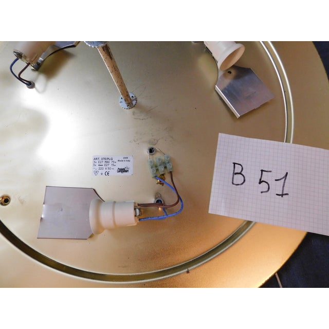 21st Century Italian Clear and Amber Murano Graniglia Flush Mount For Sale - Image 10 of 10