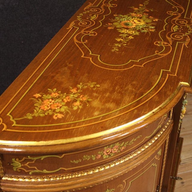 Brown 20th Century Italian Painted and Gilded Wooden Sideboard, 1970s For Sale - Image 8 of 13