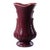 1940’s Rare Vintage McCoy Petal Leaf Flared Vase - Mauve Burgundy Gloss Glaze For Sale