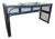1980s Black Painted Rattan Console Table or Desk With Glass Top Inserts For Sale
