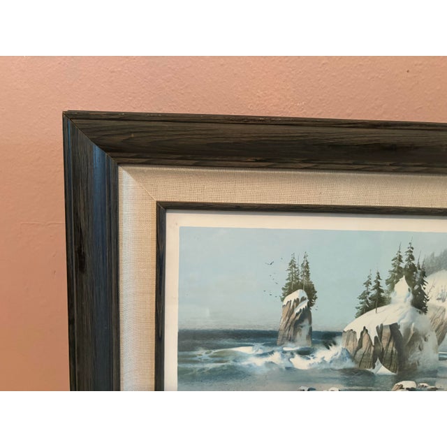 1977 Tom Nicholas Signed Coastal Lithographs, “Monterey Beach” & “Winter Beach” — Set of 2 For Sale - Image 11 of 12