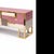Pink Murano Opaline Glass Sideboard with Brass Base from Justfurnituress SRL For Sale - Image 4 of 10