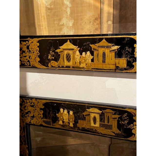 English Chinoiserie Lacquered Mirrors For Sale In Dallas - Image 6 of 8