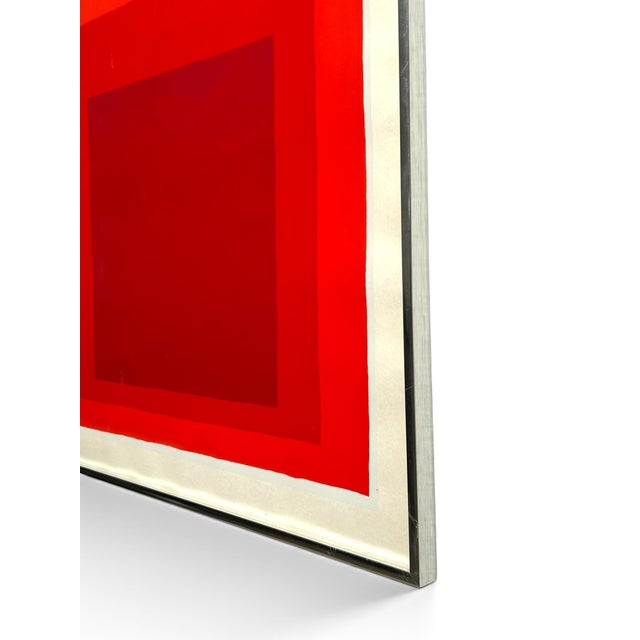 Vintage Josef Albers 1973 Square Modernist Silkscreen Print Paris Exhibit Poster For Sale - Image 4 of 7