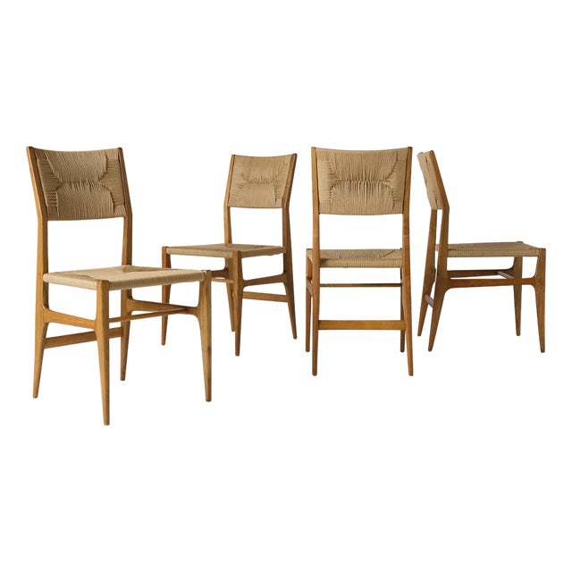 Set of Four 1950s #116 Dining Chairs by Gio Ponti For Sale