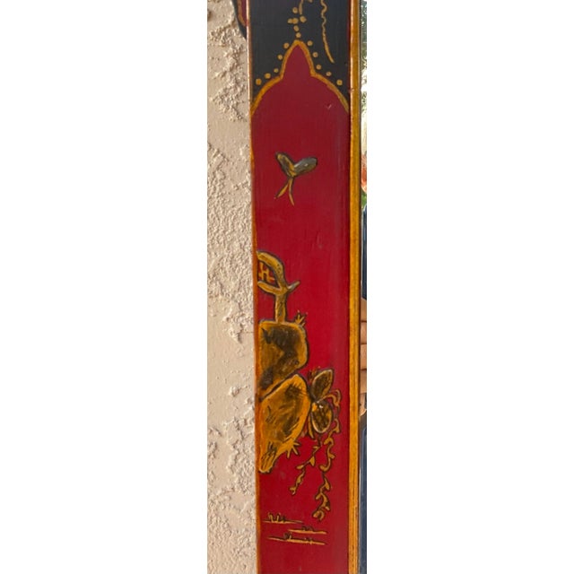 1920s 1920s Hand Painted Chinese Wall Mirror For Sale - Image 5 of 13