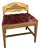 1950s-60s Hollywood Regency Giltwood/Pink Tufted Velvet Low Stool For Sale