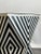 Art Deco Style Black & White Resin Sculptural Side End Table or Stool, a Pair For Sale - Image 11 of 17