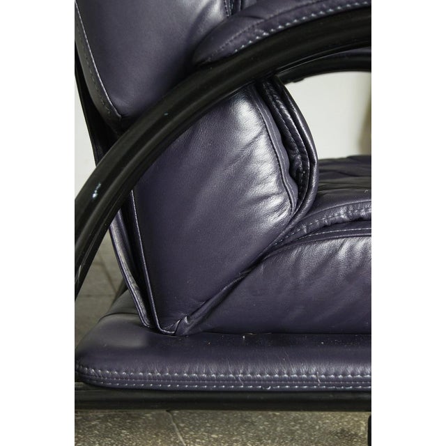 Vintage Italian Lounge Chair in Leather For Sale - Image 11 of 15