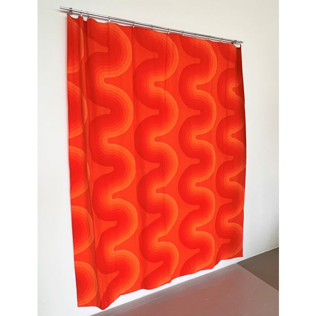 Powerful original textile panel designed by Verner Panton during 1969-1971. 100% cotton material, Mira-X Collection,...
