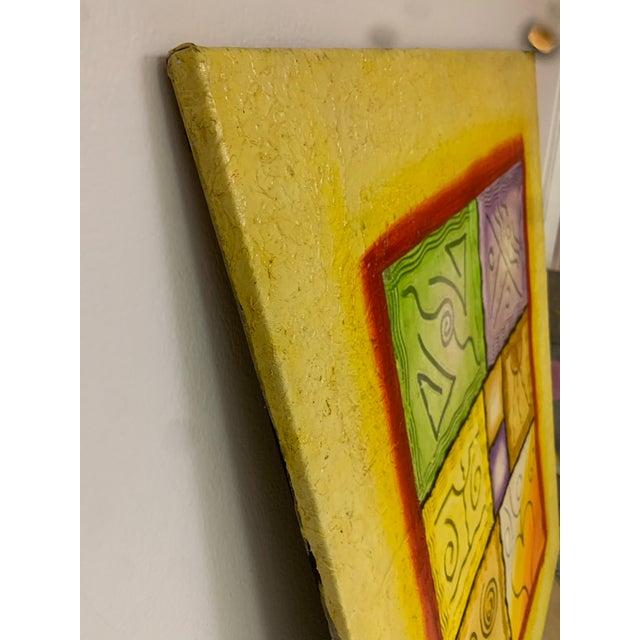 This original painting was created in the late 1990s–early 2000s and reflects a contemporary folk and symbolic abstract...