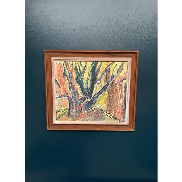Alam, Trees (Abstract Composition), 1952, Oil on Panel, Framed For Sale - Image 16 of 16