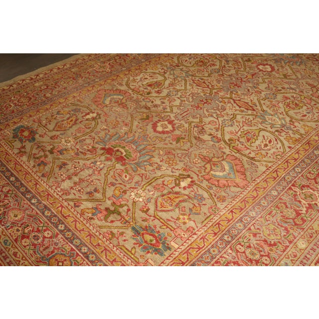 Large Antique Mahal Rug - 8'4" x 16'3" For Sale - Image 12 of 14
