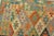 Kilim Rug 4'1'' X 6'1'' Multicolor Wool Handwoven Oriental Carpet For Sale In Philadelphia - Image 6 of 12