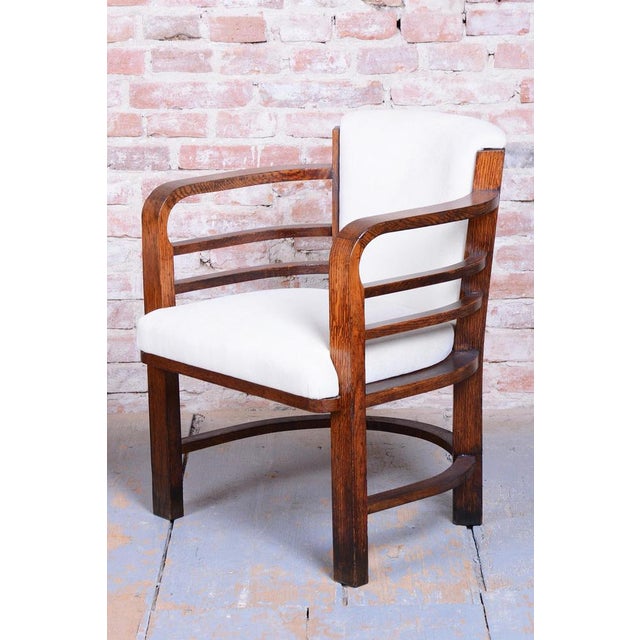 Vintage Art Deco Armchairs in Oak by O. Wagner, 1890s, Set of 4 For Sale - Image 5 of 18