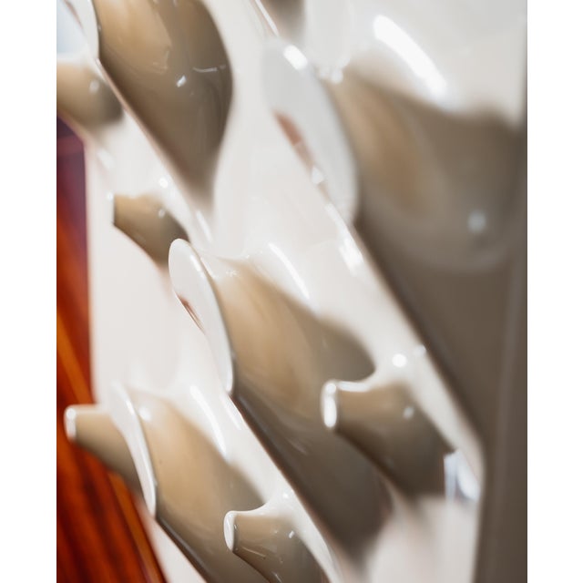 Beige Slab Coat Rack attributed to De Pas, D'Urbino & Lomazzi for Longato, Italy, 1960s For Sale - Image 8 of 14