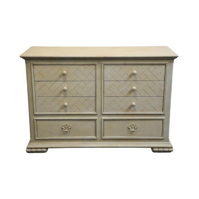 Contemporary Late 20th Century Atlavista Lane Cream / Off White Contemporary Modern 56" Double Dresser For Sale - Image 3 of 13