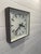 A- 344 vintage-retro clock by pragotron, square [ small ] model,working on 1 a-4 battery +-1970 we made it again working...