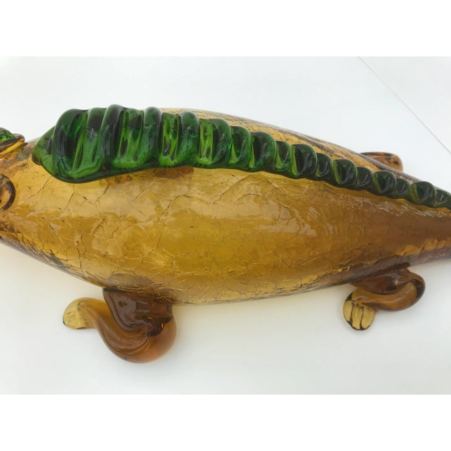 1960s Italian Mid Century Blown Glass Alligator Wine Bottle For Sale - Image 5 of 13
