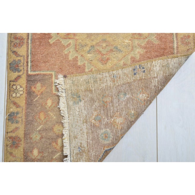 1960s Orange Wool Neutral Hand-Made Carpet For Sale - Image 5 of 6