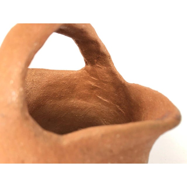 Taos Pueblo Micaceous 5.25" Clay Pot W Handle Native American Pottery For Sale In Reno/Lake Tahoe - Image 6 of 8
