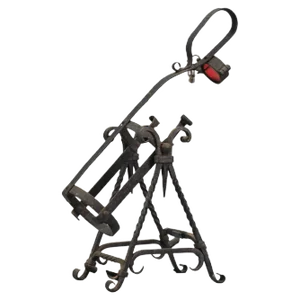 Vintage German Wrought Iron Bottle Cradle Pourer, 1970s