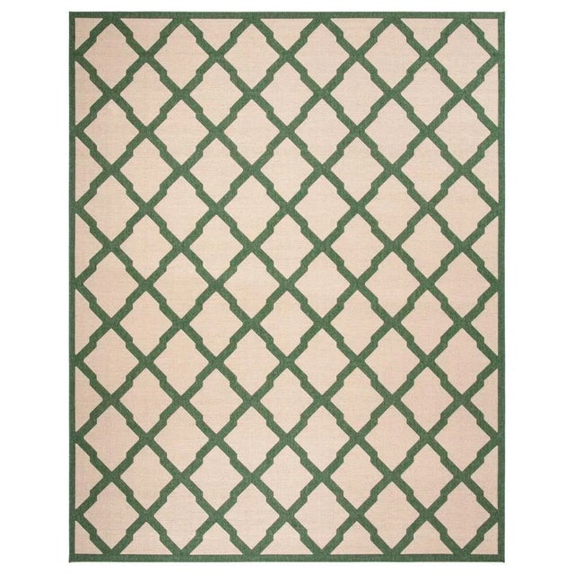 2020s Coastal Indoor Outdoor Rug Cream & Green 8'6"x12' For Sale - Image 5 of 5