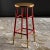 2020s Dipped Barstool in Red & Gold For Sale - Image 5 of 6