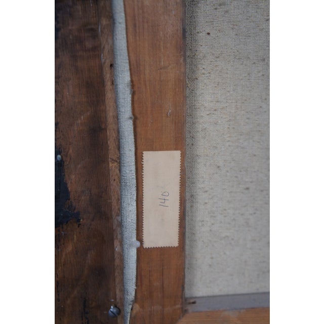 Yellow Mid 20th Century Mid Century Bernie Segal Realist Woodland Fall Landscape Oil Painting Figures, Framed For Sale - Image 8 of 12