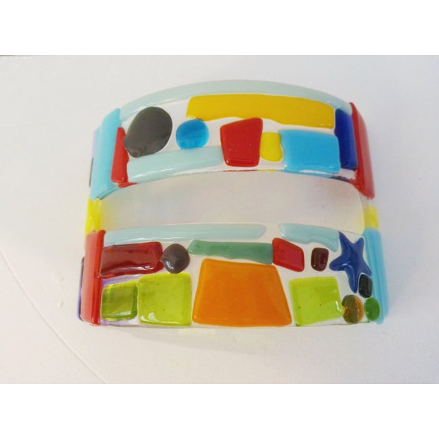 1980s Fused Art Glass Wall Objects, 6 Pcs For Sale - Image 9 of 11